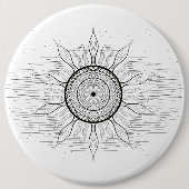 Badge Rond 15,2 Cm Sun Mandala 1 (Devant)