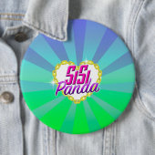 Badge Rond 15,2 Cm Sun rayonne le bouton (En situation)