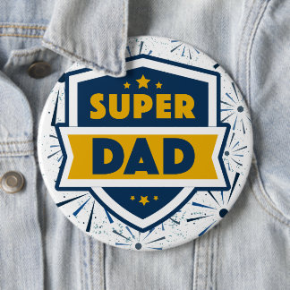 Badge Rond 15,2 Cm Super Papa Colossal ronde 6"