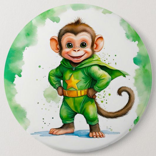 Badge Rond 15,2 Cm Super singe (Devant)