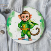 Badge Rond 15,2 Cm Super singe (En situation)