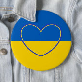 Badge Rond 15,2 Cm Support géant debout avec l'Ukraine (En situation)