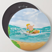 Badge Rond 15,2 Cm Surfeur (Devant & derrière)