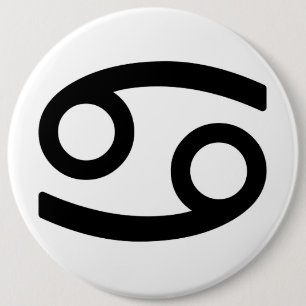 Badge Rond 15,2 Cm Symbole zodiaque Cancer