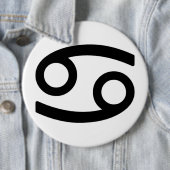 Badge Rond 15,2 Cm Symbole zodiaque Cancer (En situation)