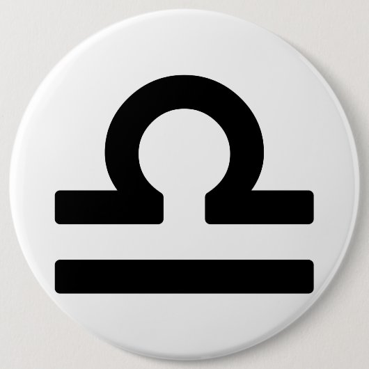 Badge Rond 15,2 Cm Symbole zodiaque Libra (Devant)