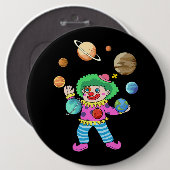 Badge Rond 15,2 Cm Système Solaire Planète Clown Jubling Circus pour  (Devant & derrière)