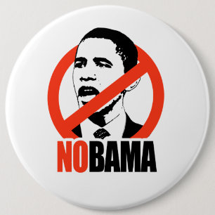 BADGE ROND 15,2 CM T-SHIRT DE NOBAMA/ANTI-OBAMA