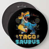 Badge Rond 15,2 Cm Tacosaurus Chemise Kid Taco Cinco de Mayo Kid Dino (Devant & derrière)