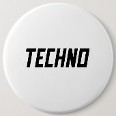 Badge Rond 15,2 Cm TECHNO Music (Devant)