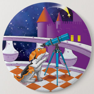 Badge Rond 15,2 Cm télescope pour chiens