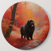 Badge Rond 15,2 Cm Terre-Neuve en automne Leaves Fall Inspire (Devant)
