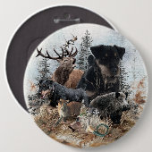 Badge Rond 15,2 Cm Terrier de chasse allemand (Jagdterrier)   (Devant & derrière)