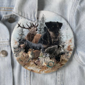 Badge Rond 15,2 Cm Terrier de chasse allemand (Jagdterrier)   (En situation)