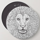 Badge Rond 15,2 Cm Tête de lion (Devant & derrière)