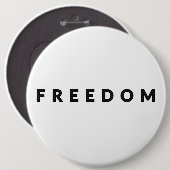 Badge Rond 15,2 Cm Texte de liberté (Devant & derrière)