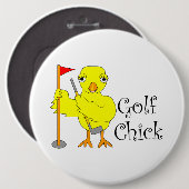 Badge Rond 15,2 Cm Texte de sélection de golf (Devant & derrière)