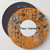 Badge Rond 15,2 Cm texture gris Brown (Devant & derrière)