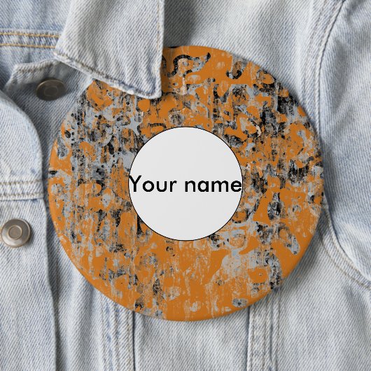 Badge Rond 15,2 Cm texture gris Brown (En situation)