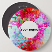 Badge Rond 15,2 Cm Texture rouge rose (Devant & derrière)