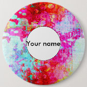 Badge Rond 15,2 Cm Texture rouge rose (Devant)