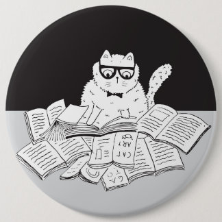 Badge Rond 15,2 Cm The Nerd Cat