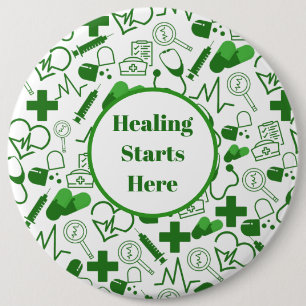 Badge Rond 15,2 Cm Thème Médicale personnalisé Professionnel de la sa
