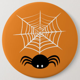 Badge Rond 15,2 Cm Toile d'araignée Halloween