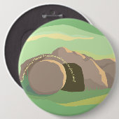 Badge Rond 15,2 Cm Tombe Vide Je Pierre ! Tu Es Déplacé ! Je Colossal (Devant & derrière)