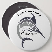 Badge Rond 15,2 Cm Tonnerre de poisson-épée (Devant & derrière)