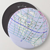 Badge Rond 15,2 Cm Total Solaire Eclipse 2017 Global Path (Devant & derrière)