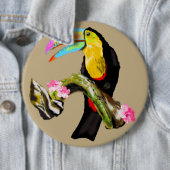 Badge Rond 15,2 Cm Toucan 3 (En situation)