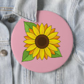 Badge Rond 15,2 Cm Tournesol (En situation)