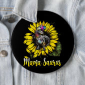 Badge Rond 15,2 Cm Tournesol Mamasaurus T Rex Dinosaur Mama Saurus (En situation)