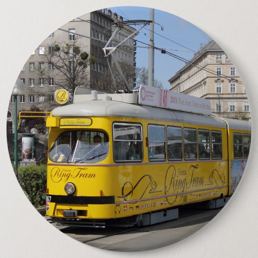 Badge Rond 15,2 Cm Tramway de Vienne (Devant)
