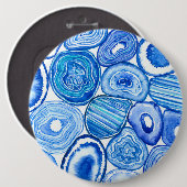 Badge Rond 15,2 Cm Tranches d'agneau bleu (Devant & derrière)
