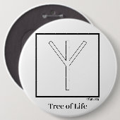 Badge Rond 15,2 Cm Tree of Life (Devant & derrière)