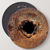 Badge Rond 15,2 Cm Trou dans la rouille (Devant & derrière)