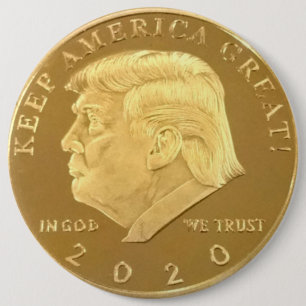 BADGE ROND 15,2 CM TRUMP 2020