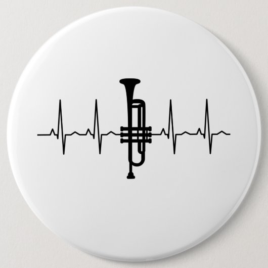 Badge Rond 15,2 Cm Trumpet Hearbeat (Devant)