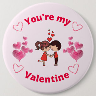 Badge Rond 15,2 Cm Tu es ma Saint Valentin