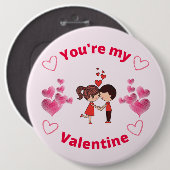 Badge Rond 15,2 Cm Tu es mon Valentin (Devant & derrière)