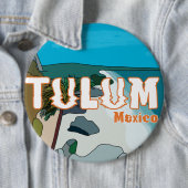 Badge Rond 15,2 Cm Tulum Mexique Grande idée cadeau (En situation)