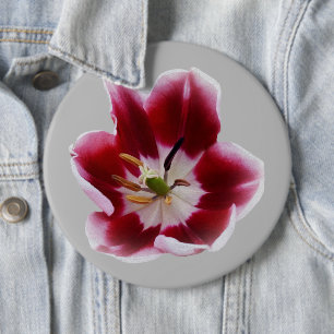 Badge Rond 15,2 Cm Tutelle rouge profonde