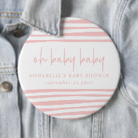 Twin baby shower rose fille moderne typographie
