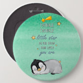 Badge Rond 15,2 Cm Twinkle, Twinkle Little Star pour Penguin endormi (Devant & derrière)