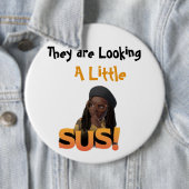 Badge Rond 15,2 Cm Un petit bouton Sus (En situation)