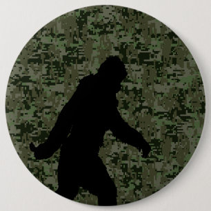 Badge Rond 15,2 Cm Un squatchin pour le camouflage numérique d'Olive