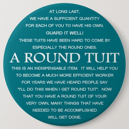Badge Rond 15,2 Cm Un Tuit rond (Devant)