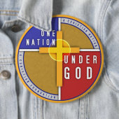 Badge Rond 15,2 Cm Une nation sous Dieu (En situation)
